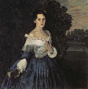 Konstantin Somov Lady in Blue painting